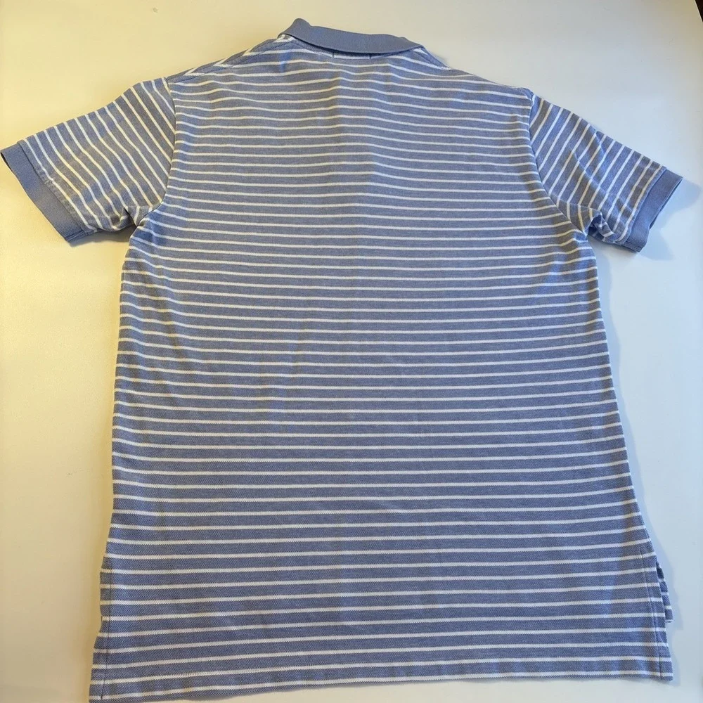 POLO RALPH LAUREN Polo Shirt Mesh Striped W/orange Pony Men's‎ LARGE